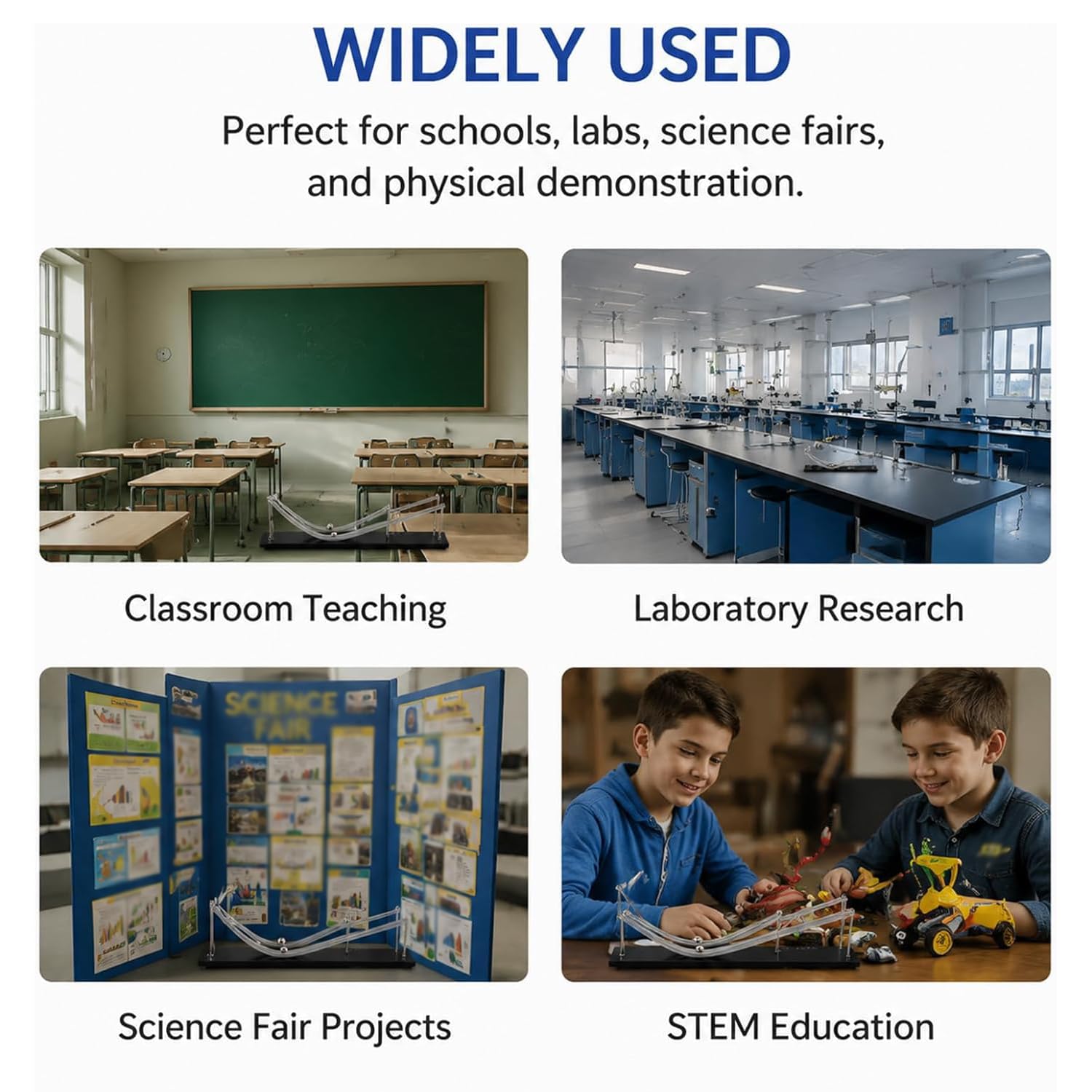 Kit Dimostratore Di Inerzia Fisica, Kit Dimostrativo Di Inerzia, Apparato Per Esperimenti In Classe Con Sfere In Acciaio E Binario In Alluminio, Apprendimento STEM, Per Forza, Movimento, Inerzia