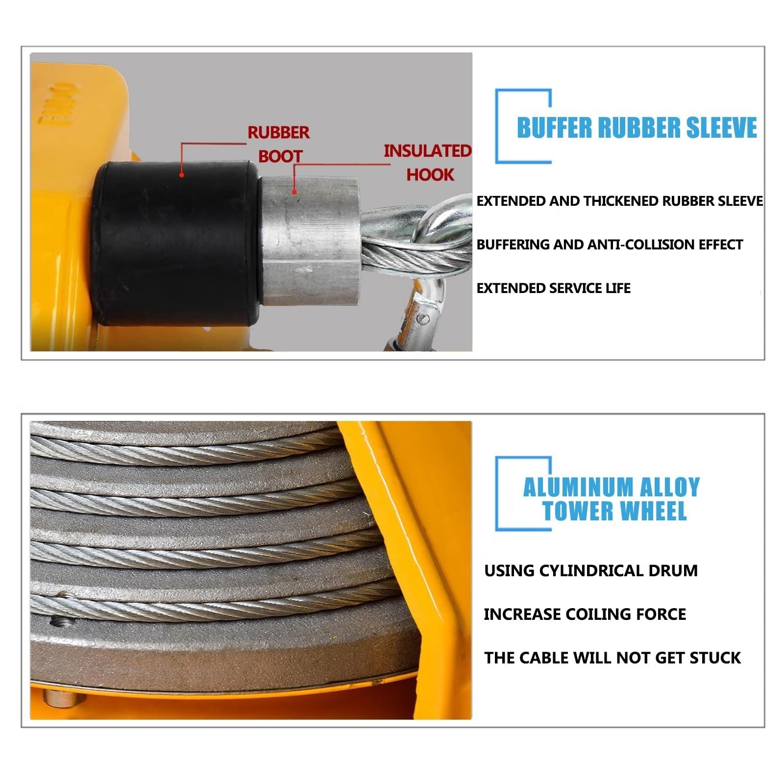 Equilibrador de resorte retráctil, dispositivo de trinquete autoblocante con cuerda de alambre de 3 m, equipo de sujeción colgante, equipo de taller y automoción, herramientas auxiliares