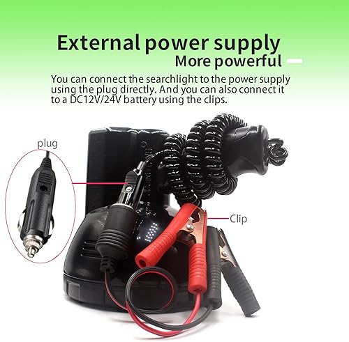 Miniatura 4 de Linterna de alto lúmenes 10000LM potente proyector 220W para camping HID reflector 12v batería súper brillante al aire libre caza antorcha (220)