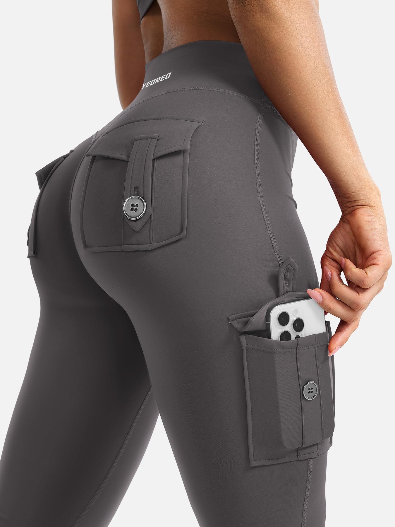 YEOREO CoreFlex - Mallas invisibles para mujer con 4 bolsillos | High Waist,Schlaghosen,Workout,Seamless,Push Up,blickdicht,Yoga,Gym Legging,Butt,Sport