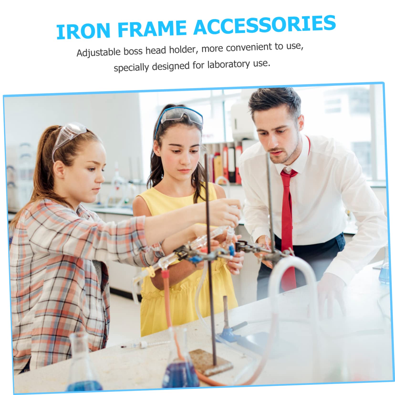 PLAFOPE 2 Pièces Métal École Support Stand Chimie Droite Pince Équipement Laboratoire Titulaire Obligatoire Soutien Laboratoire Accessoires Laboratoire Clip Industriel Tête De Manchon Lourd Pour Fer