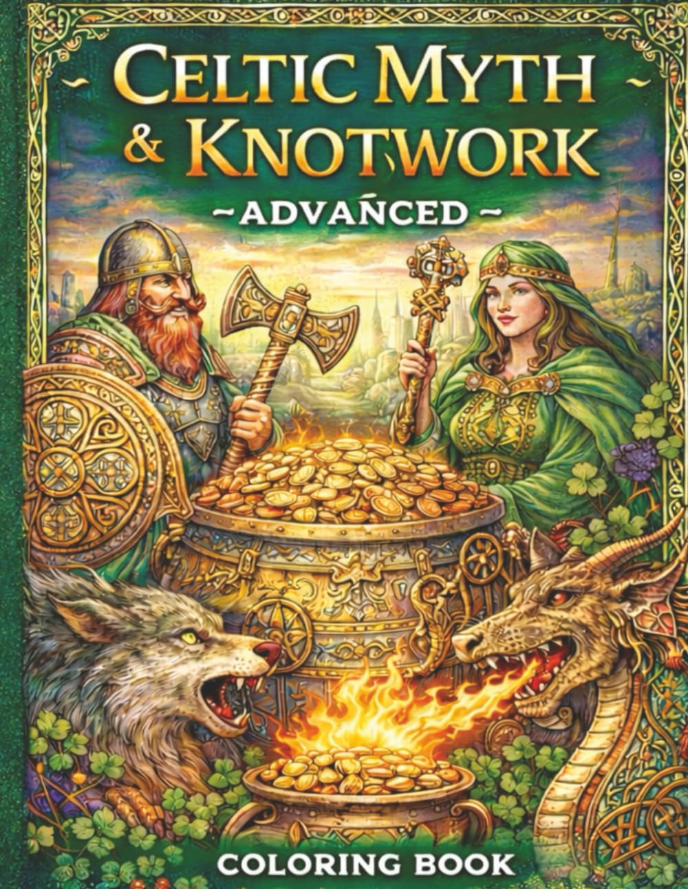 Celtic Myth & Knotwork - ADVANCED -: Myths, Creatures, and Ornate Celtic Designs to Color