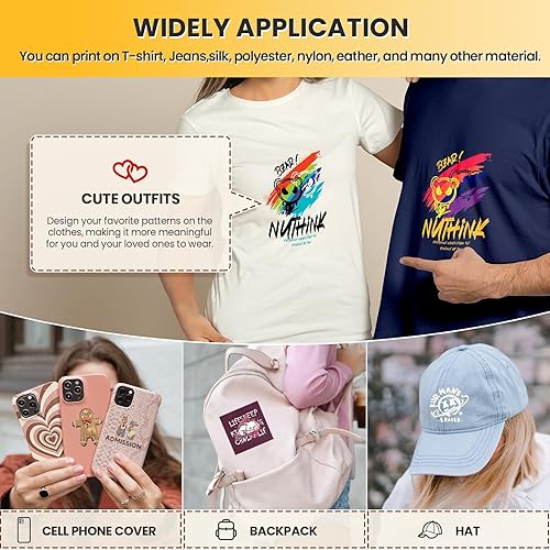 Miniatura 6 de Rollo Flim de transferencia DTF, suministros de impresión de sublimación de 13 pulgadas x 328 pies para camisetas, papel de transferencia para