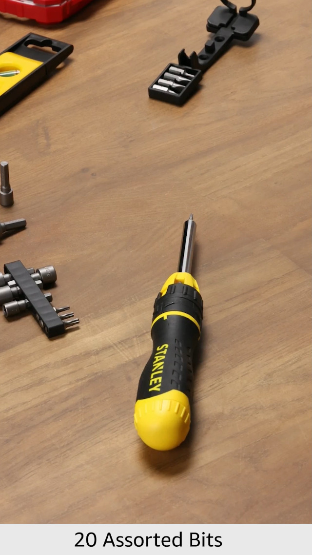 ちーた Stanley STHT0-62574 Bit-Screwdriver with 20 Bits and Ratchet