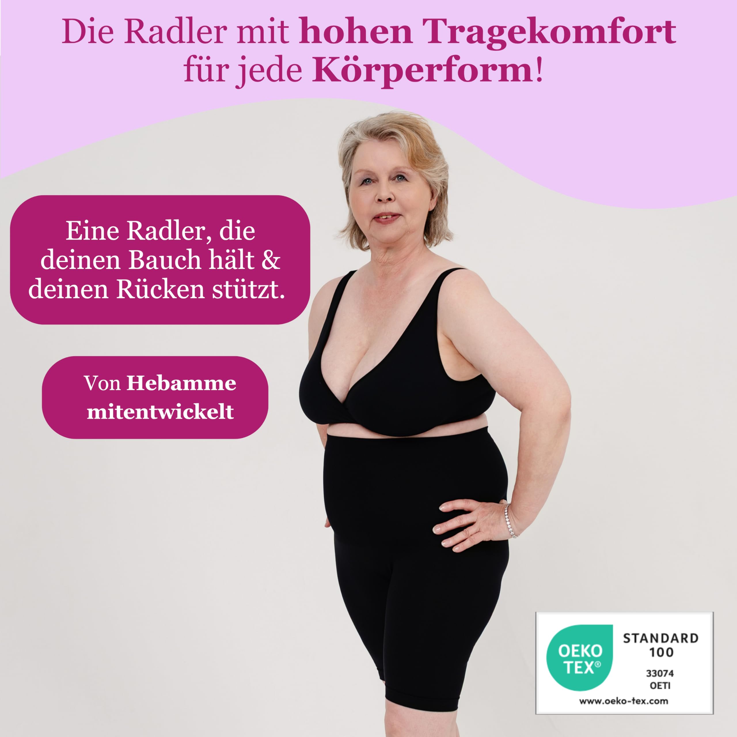 Kaiserschlüpfer Midi - Bauchweg Unterhose für Damen - Shapewear Miederhose mit hoher Taille