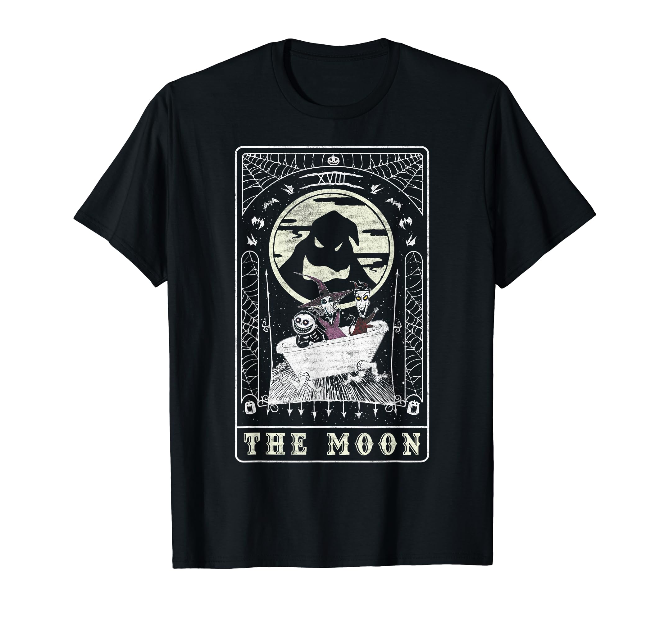 DisneyNightmare Before Christmas The Moon Bathtub Tarot Card T-Shirt