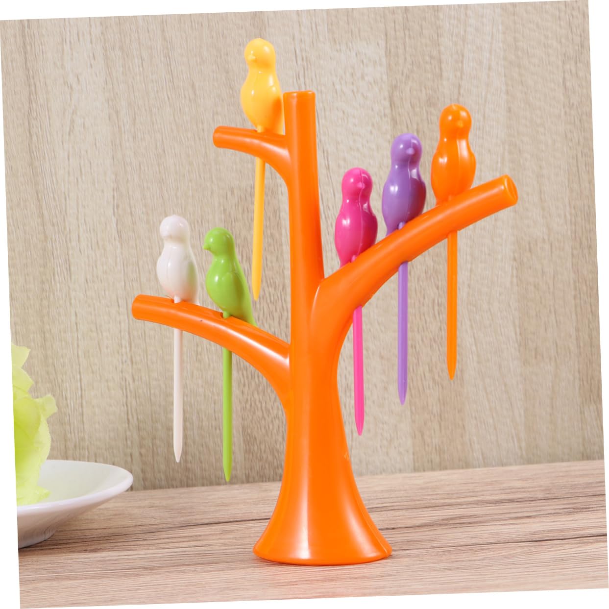 PRETYZOOM 6pcs Smooth Surface Fruit Forks Storage Shoe Tray Home Decoration Durable Fruit Forks Bird Fork Odorless
