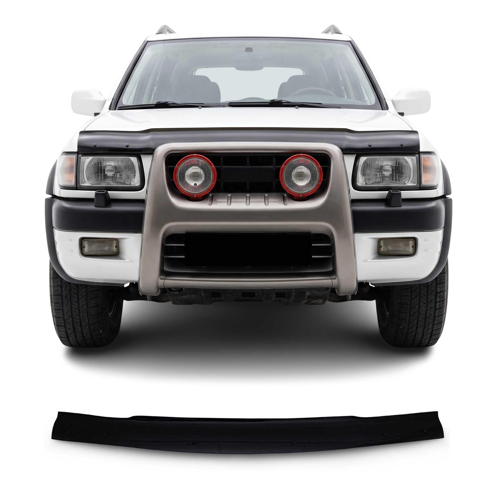 Deflecteurs d'air Capot de Voiture pour Opel Frontera 1998-2004 Acrylique Noir