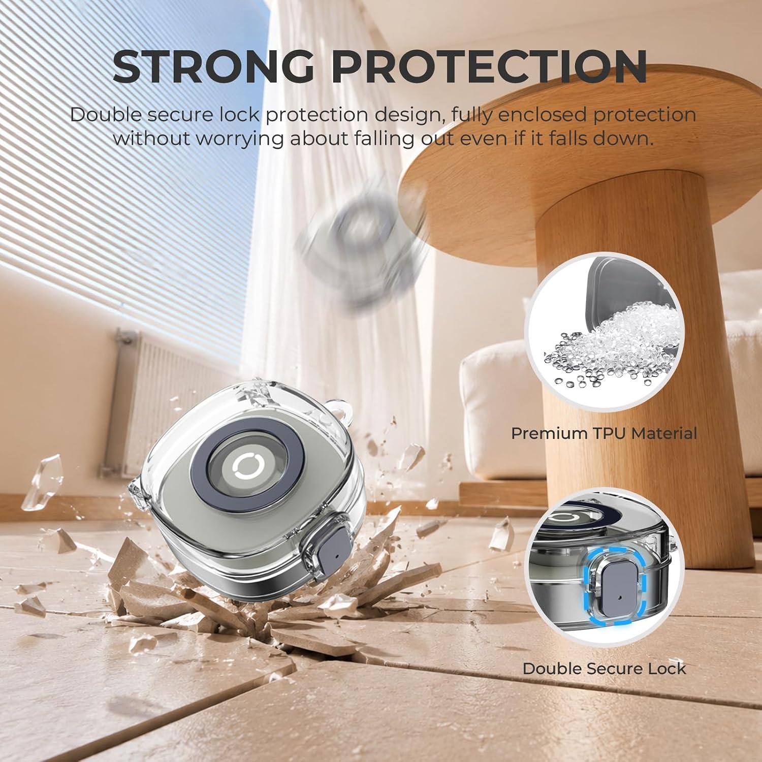 Secure Lock Plastic Case for Ringconn Charging Dock (Clear) image 3