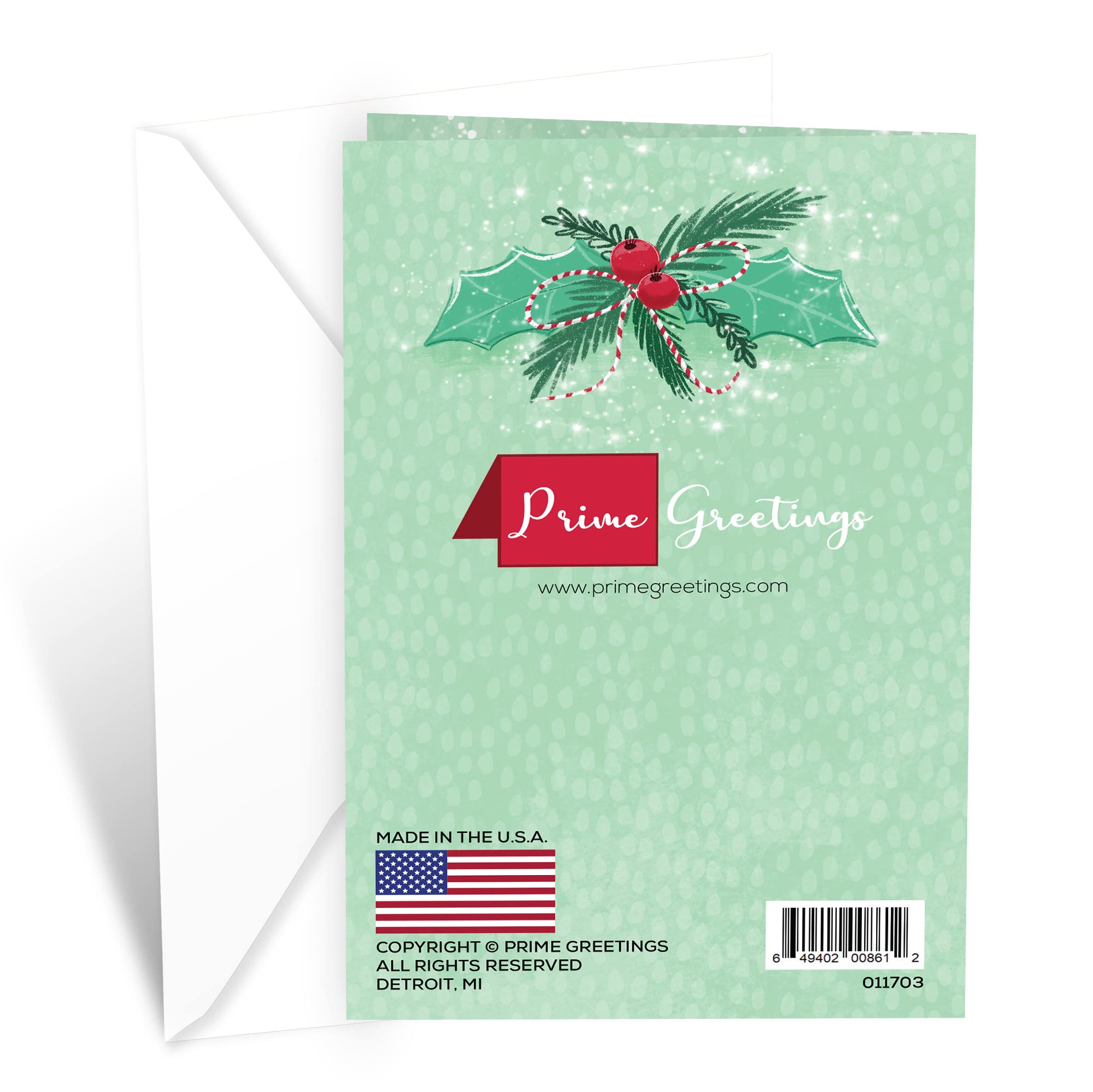 Weihnachtskarte Für Nichte – „Zimtgewürz“ Design, 12,7x19,7 Cm | Umweltfreundlich, Mit Umschlag