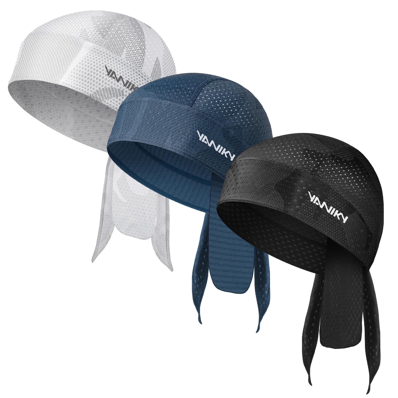 YANIKY Sports Bandana Cap UV Schutz Atmungsaktive Kopftuch Herren Damen Schnelltrocknend Durag Unter Helm Für Sommer Outdoor Sportarten Laufen