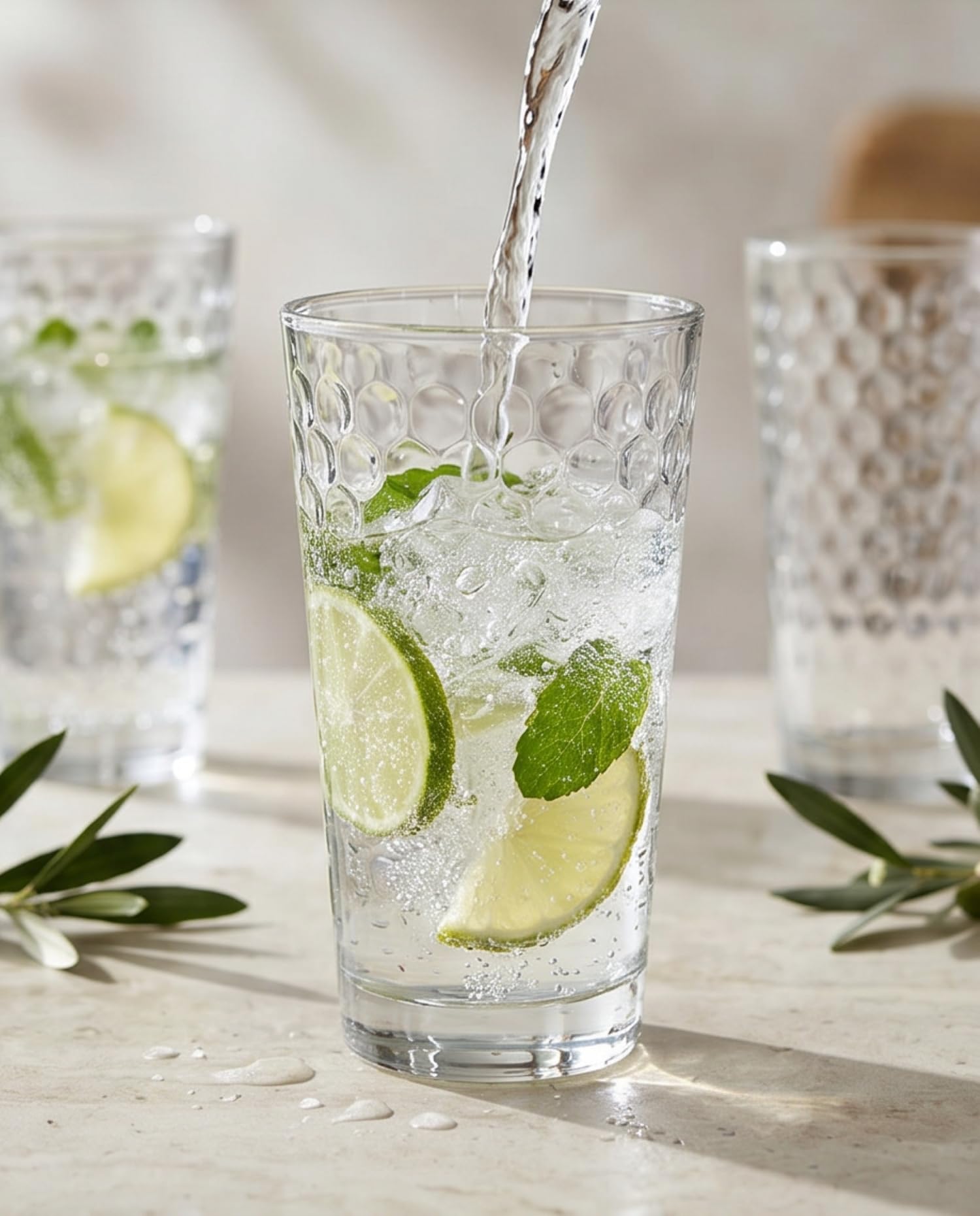 Ritzenhoff & Breker Favo zestaw szklanek do longdrinków, 6-częściowy, przezroczyste, szklane