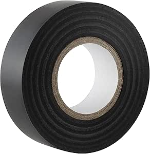 Gocableties - Ruban adhésif isolant électrique noir - 19 mm x 20 m - résistant, autocollant - protèger, regrouper, réparer des câbles - 1 rouleau