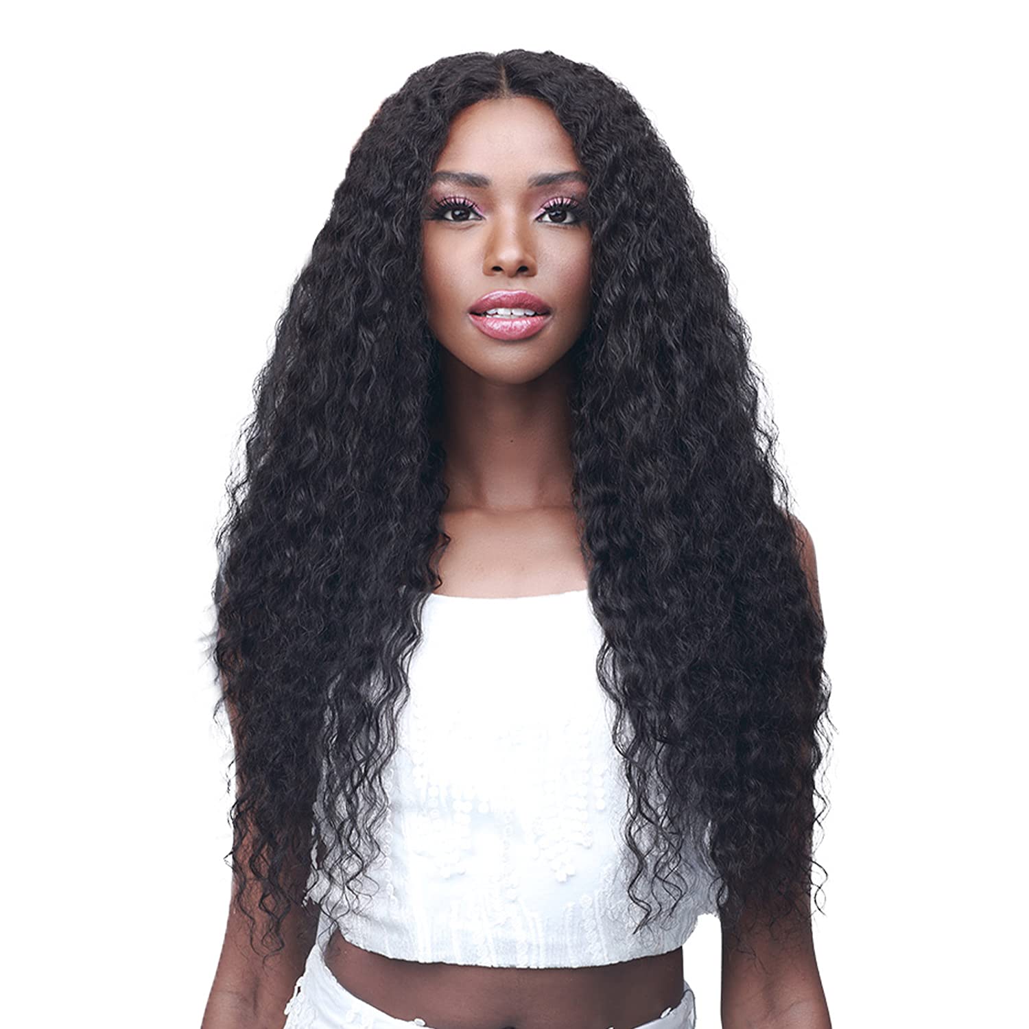 BOBBI BOSS Bobbi Boss Bundle Unprocessed Human Hair 5 Inch Hand-Tied HD Lace Part Closure Wet N Wavy Pineapple Curl (10 Inch-16 Inch) ([12 Inch], NATURAL BK)