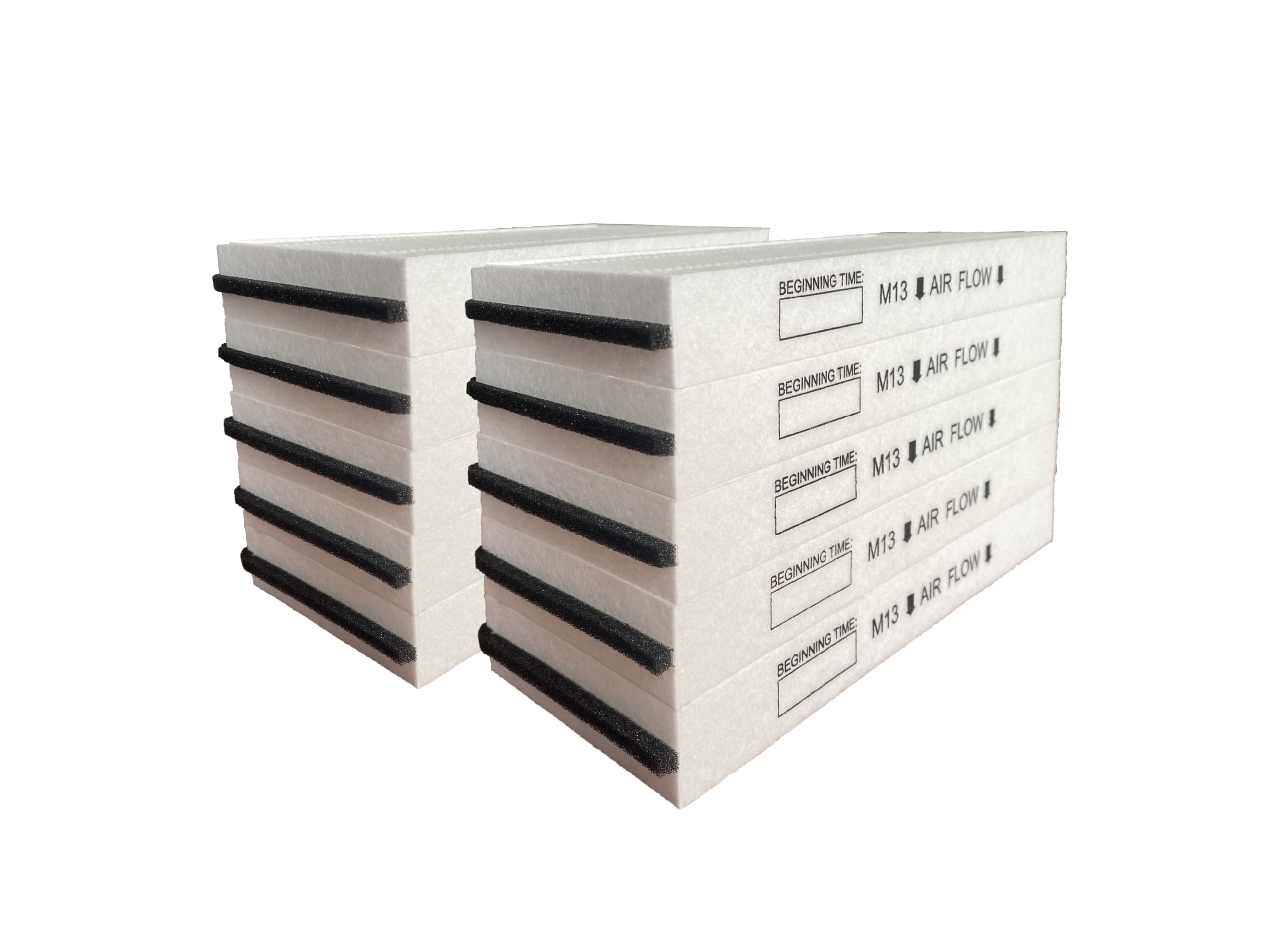 Ventilation Fan M13 Air Filter - 10 Pack - Compatible with Panasonic Model Numbers FFV4300157s, FV10VE1, FV10VE2