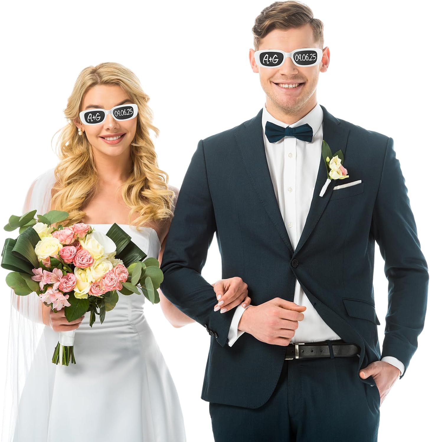 Flutesan Personalized Rectangle Sunglasses with Marker Pens for Adult DIY Custom Birthday Wedding