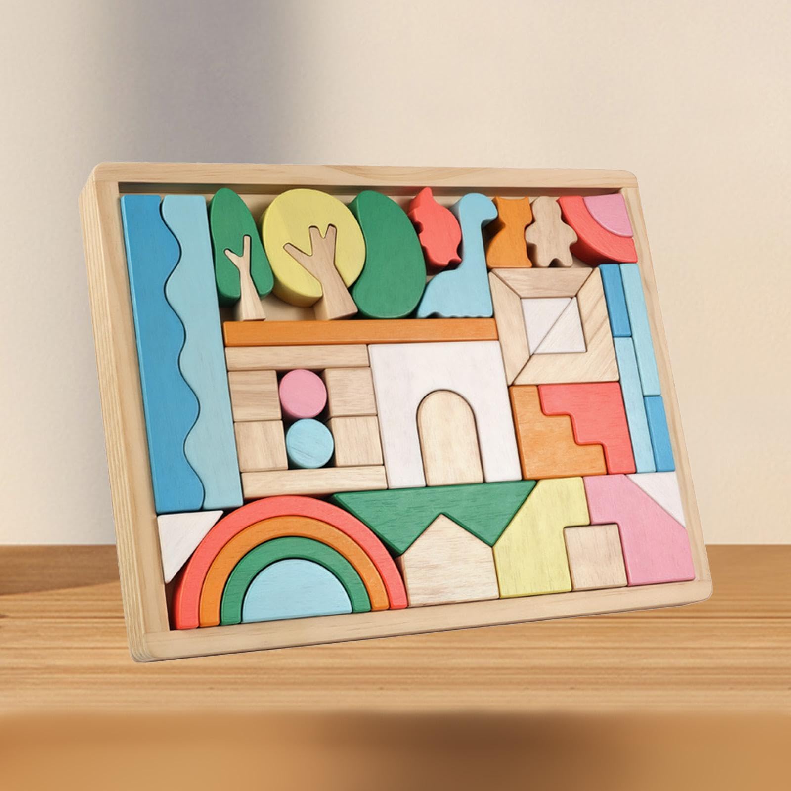 MERIGLARE Bloques de Construcción de Juguetes Decorativos de para Niños Pequeños de 1 a 5 años