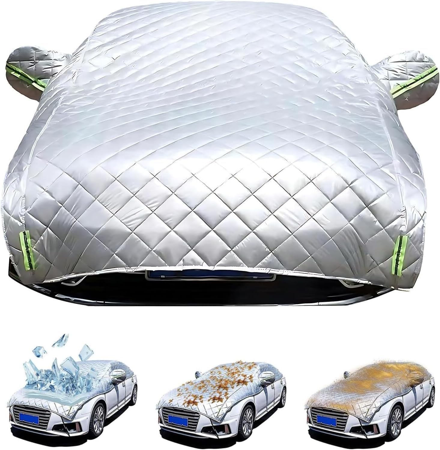Hail Protector Car Cover Compatible with Toyota Corolla Hatchback(1997-2025),5-Layer Padded Anti-Hail Car Covers,Snowproof, Windproof, UV & Sun Protection,with Reflective Strips yf15