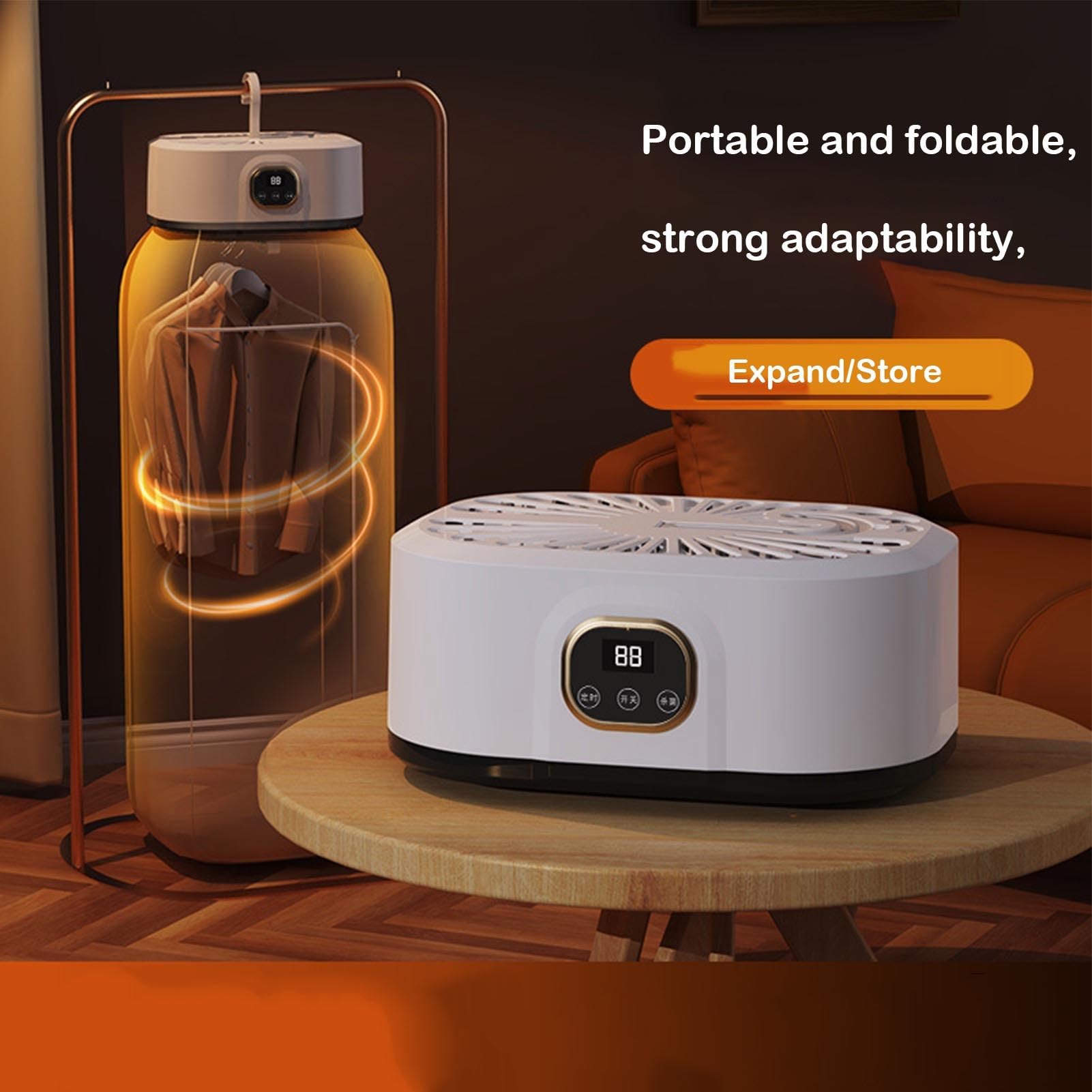 Suszarka Do Ubrań 600 W, Przenośna, Kompaktowa, Do Mieszkania, Wewnątrz, W Podróży, Do Kampera, Szybko Suszy Dużą Ilość Ubrań I Butów