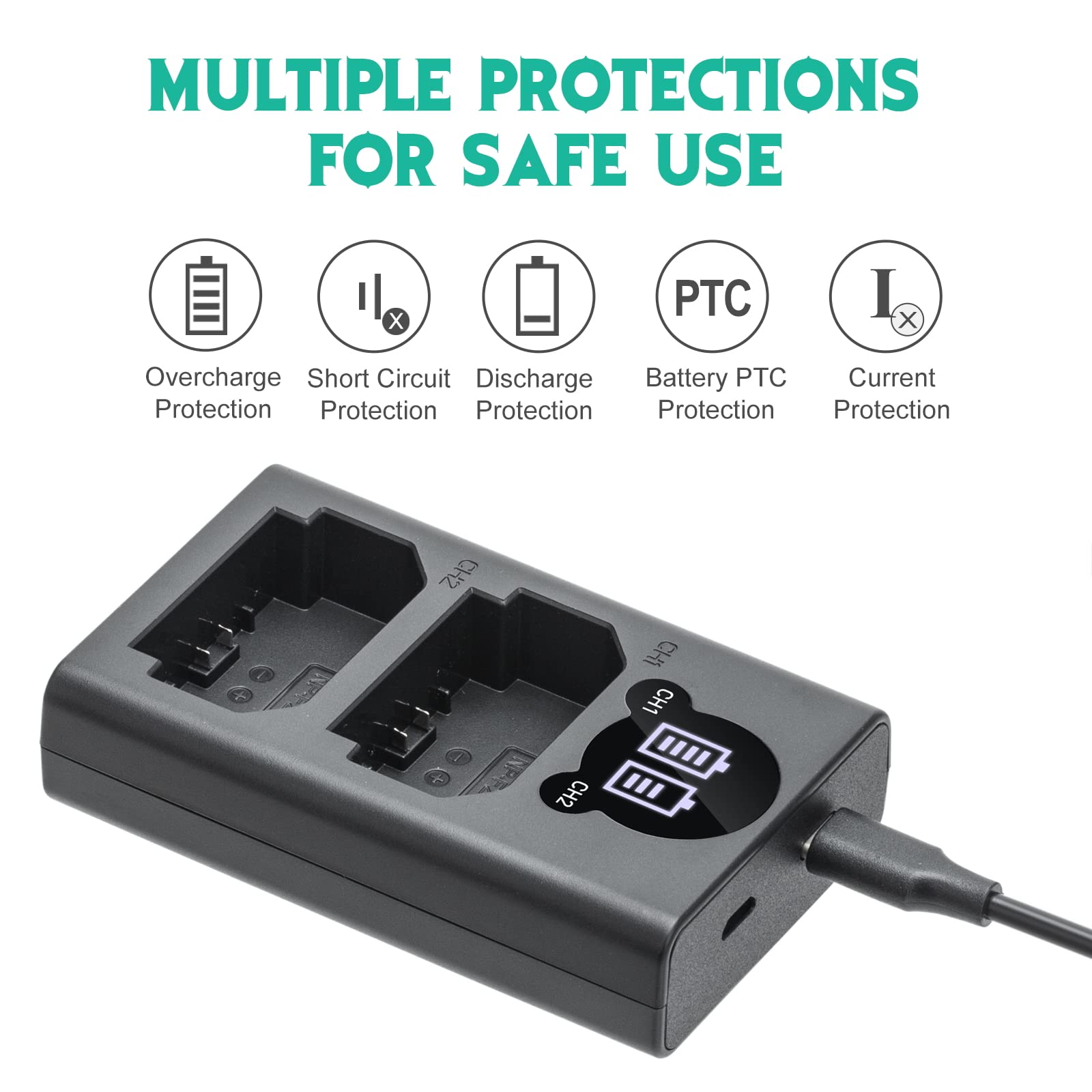 Amazon.com : Kimaru Dual Slot NP-FZ100 Battery Charger BC-QZ1 with