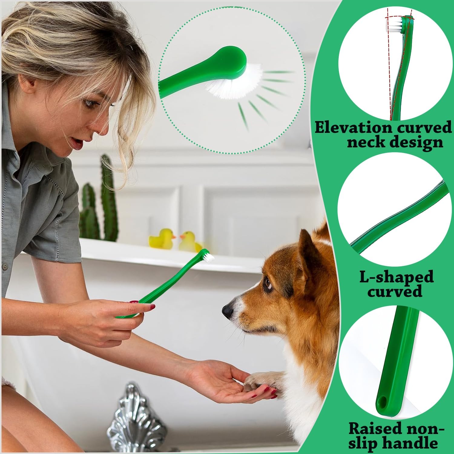Denipry 8 Pcs Small Dog & Cat Toothbrush Pet Dental Care Toothbrushes for Dogs and Cats Tooth Cleaner Care Oral Hygiene Tooth Brush for Sensitive Pet Teeth Gums - Image 3