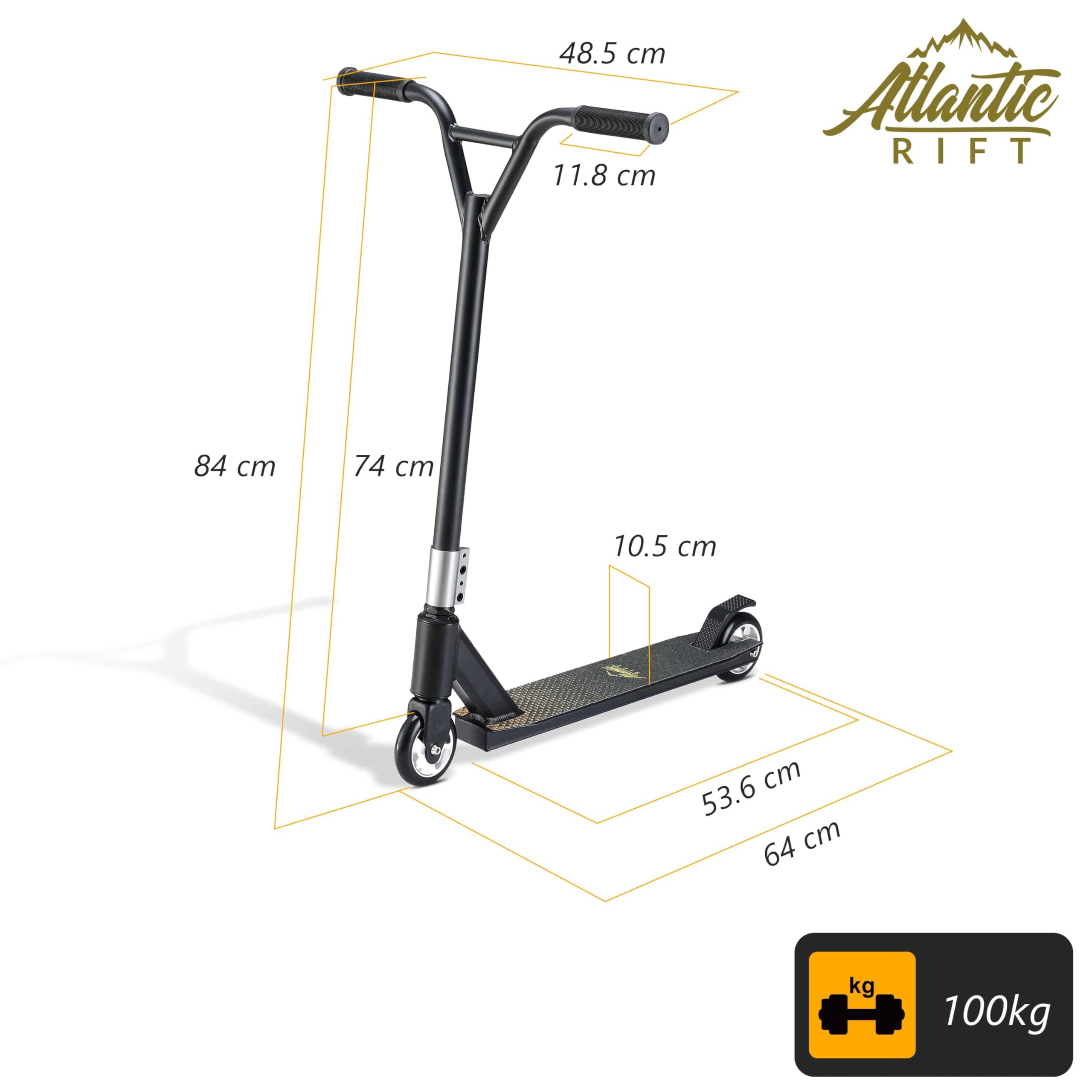 Monopattino Stunt Scooter Freestyle ABEC 9 Ruote in PU Manubrio a 360° Bambini Adulti