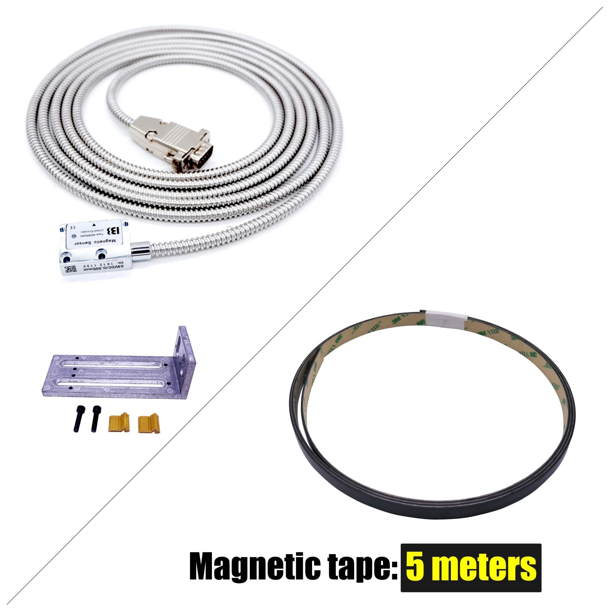 Wysoka precyzja tokarki frezarki DRO skala magnetyczna 5V 0,005mm magnetyczny enkoder liniowy do tokarki(MSR5000-5000mm)