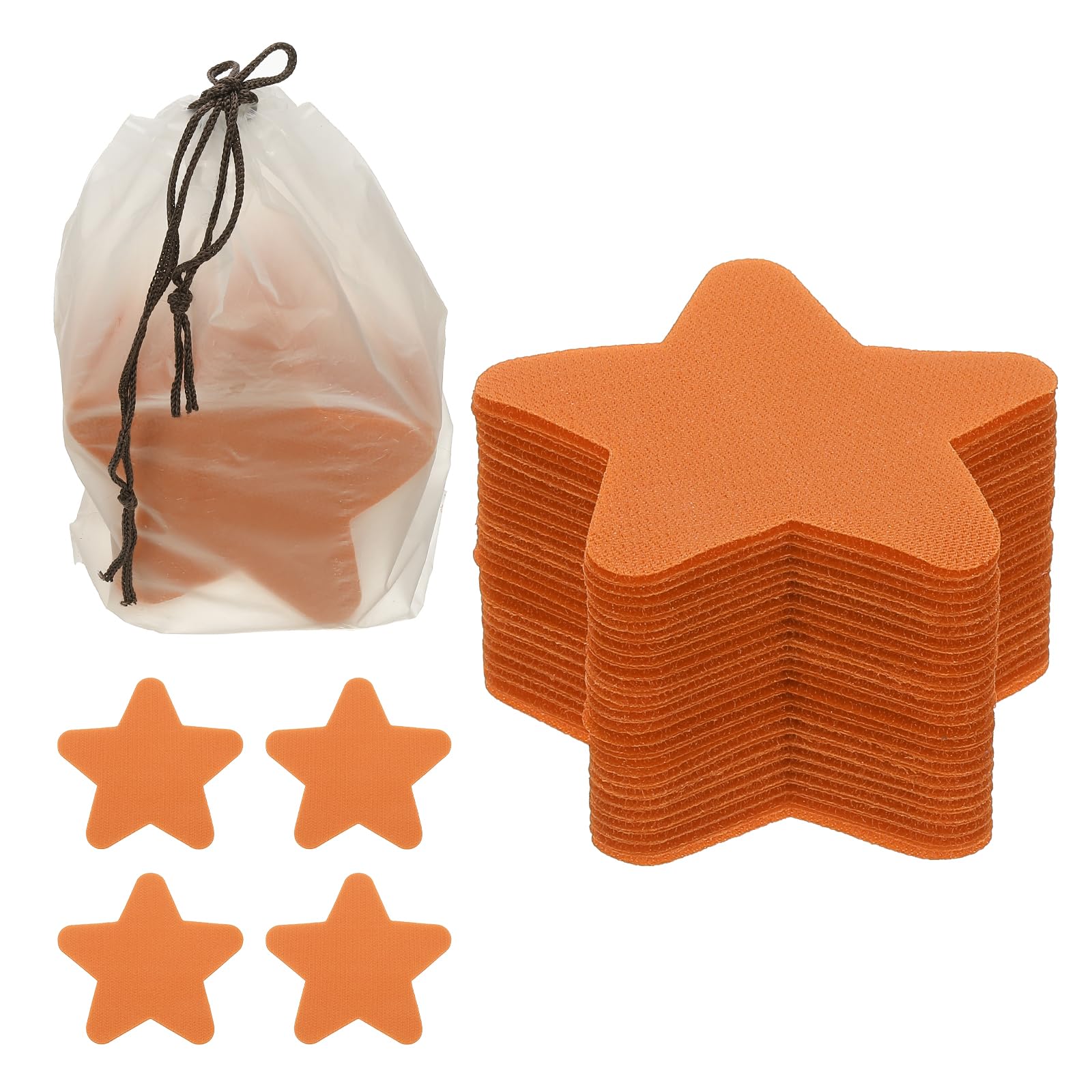YOKIVE 4 Inch Carpet Spot Markers, 48Pcs Star Floor Dots Markers with Bag Carpet Spots for Decoration Teacher Supplies, Orange โ image 1