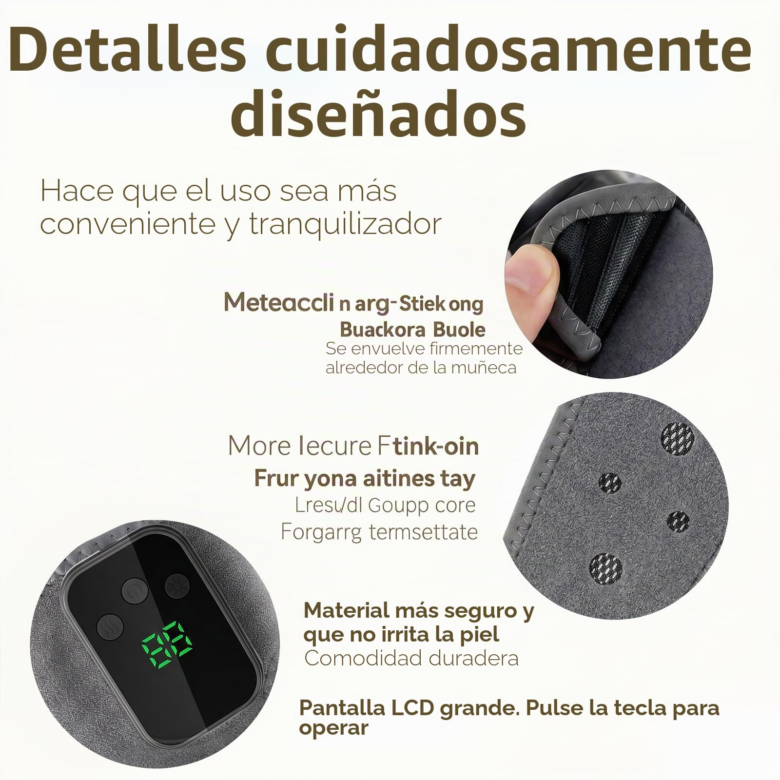 2 Piezas Masajeador de pies 3 en 1, Inalámbrico Eléctrico Masajeador Pies, con 3 Modos de Vibración, 5 Niveles de Calor, Dispositivo de Masaje para Tobillo, Talón y Planta del Pie