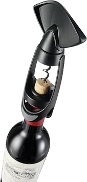 Vacu Vin Twister Corkscrew with Bottle Grip on Card - Black