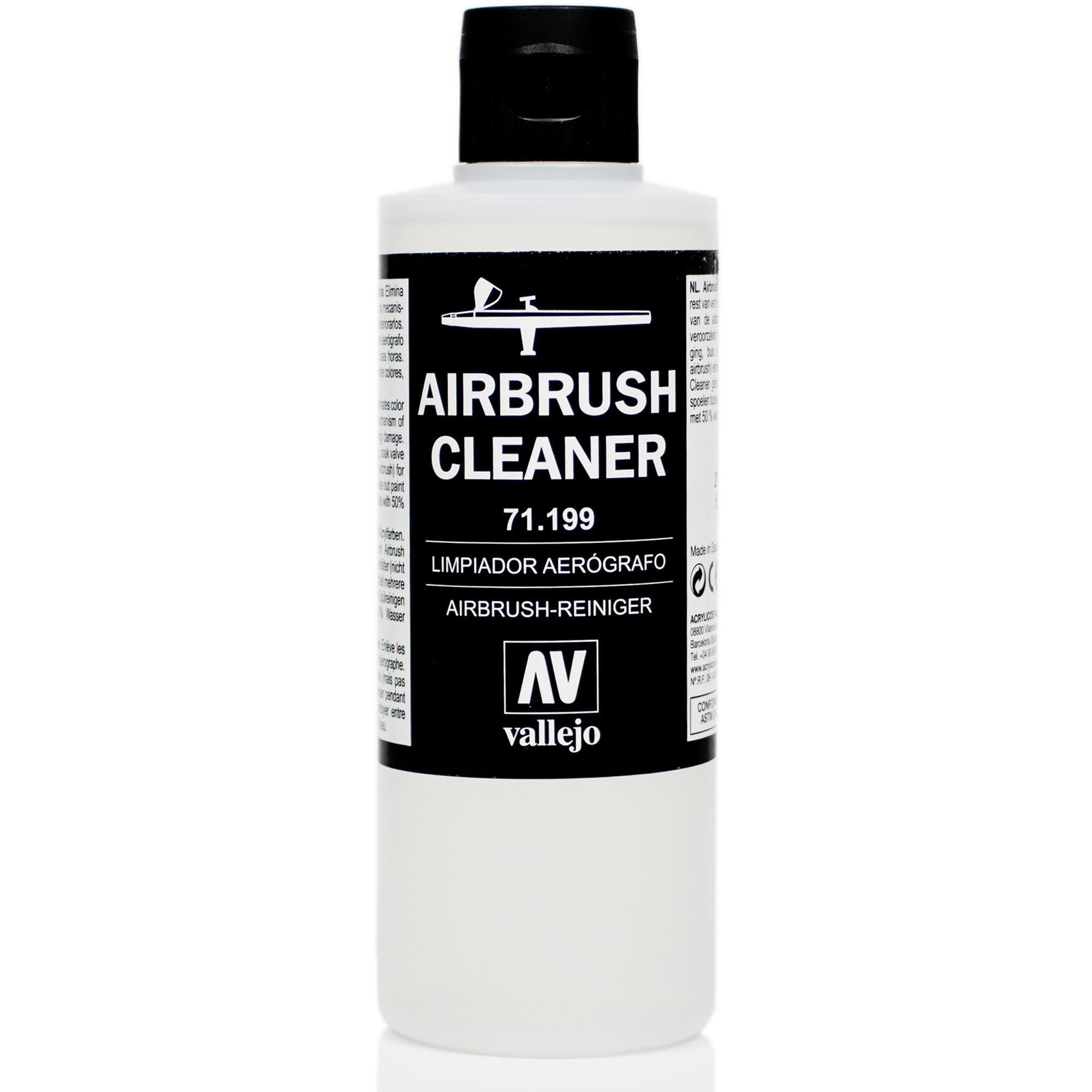 Vallejo Airbrush Cleaner 200 Ml Airbrush Colours With Cleaner Cleaning Agent