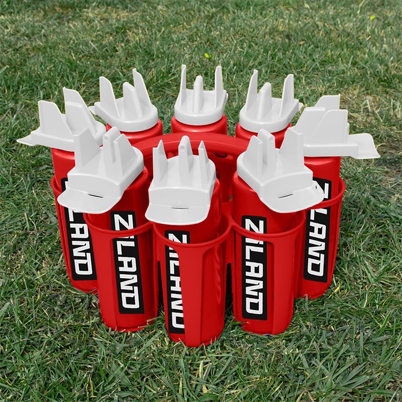 Ziland Hybrid Water Bottle Set- (8 x 1 Litre Bottles 1 x Carrier)(Red/White - Red Carrier) — image 1