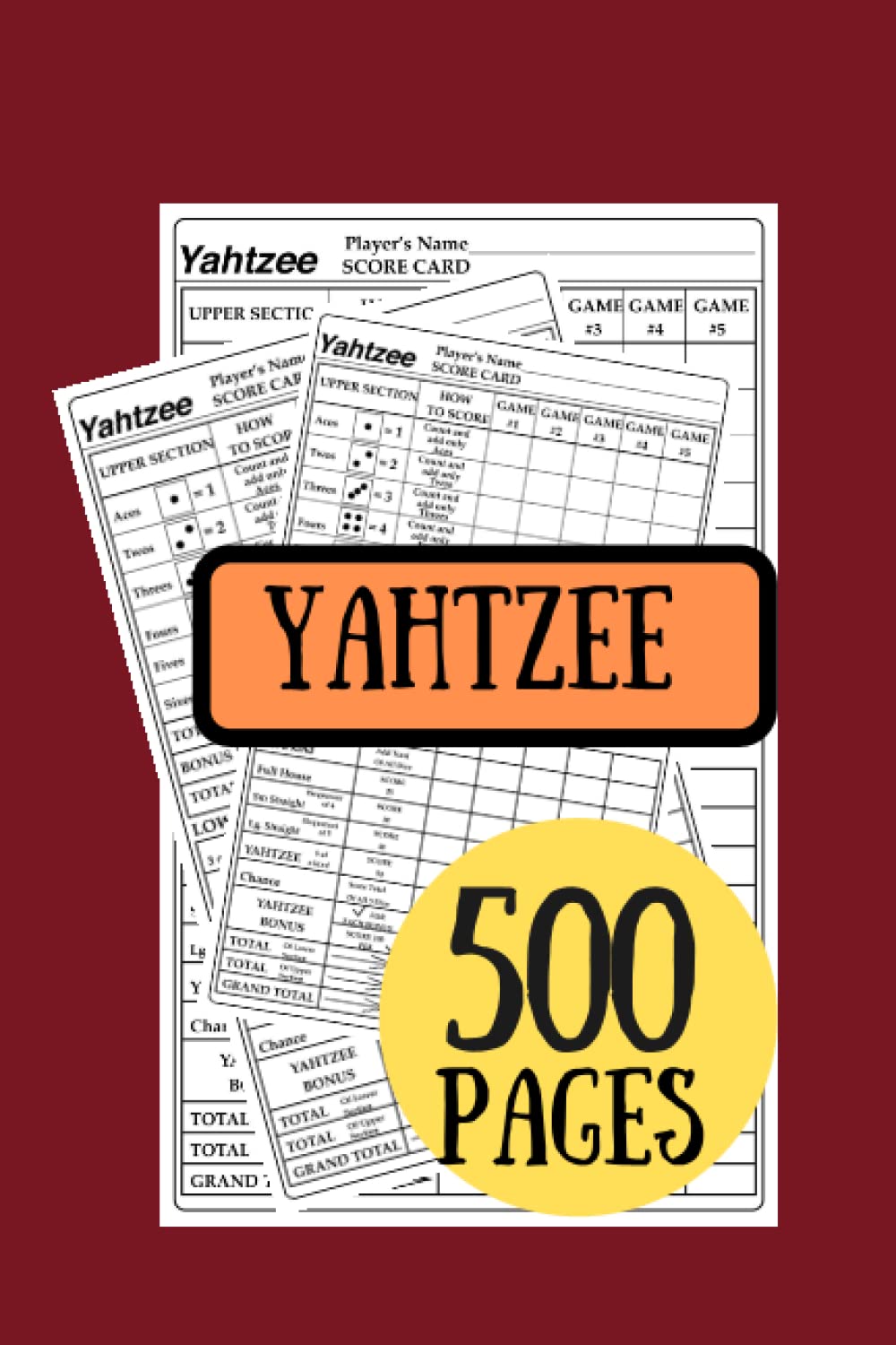 Buy 500 Pages Yahtzee Score Sheets Giant Yahtzee Score Sheets