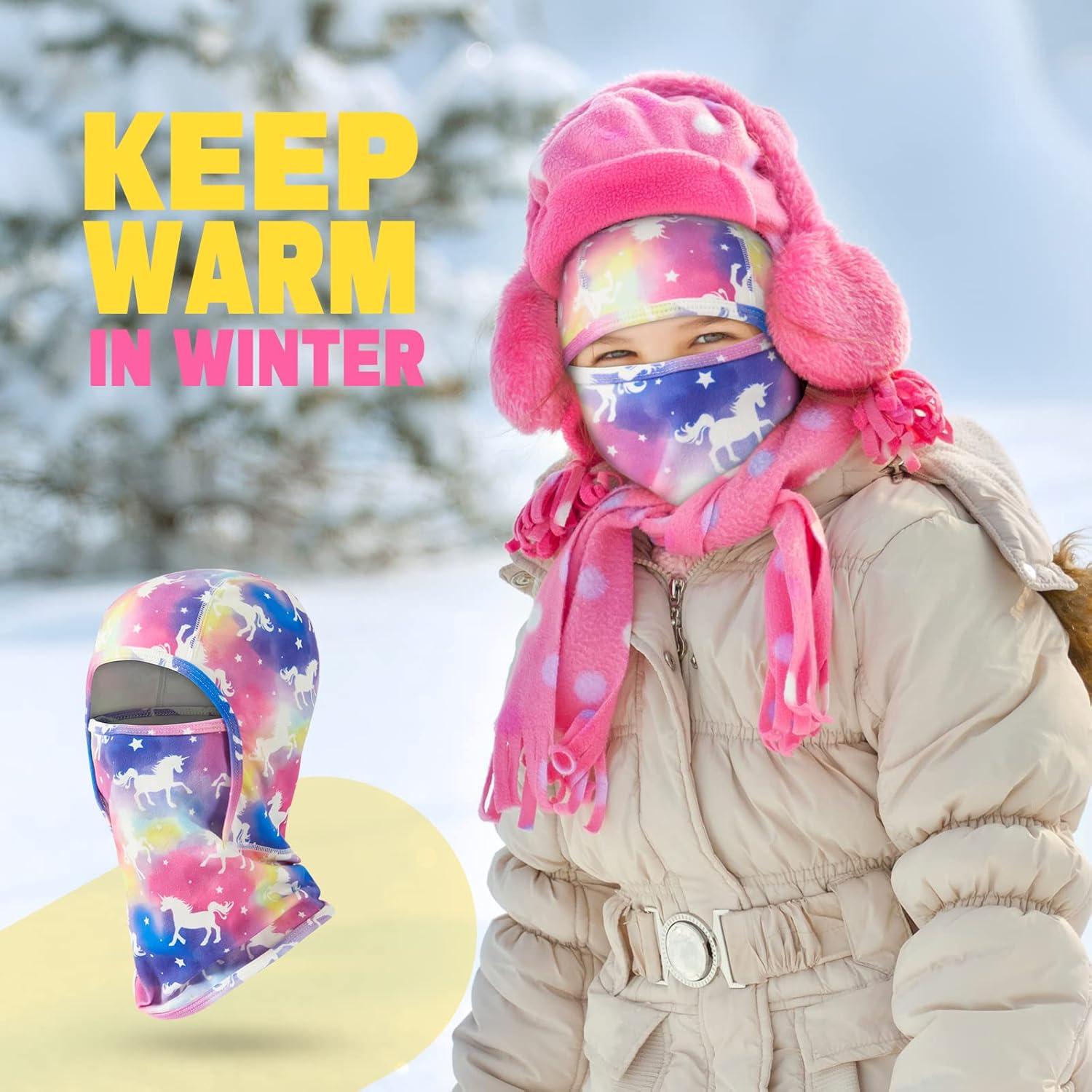 Dinosaurs Kids Balaclava Windproof Ski Face Warmer Neck Warmer for Boys Girls - Image 3