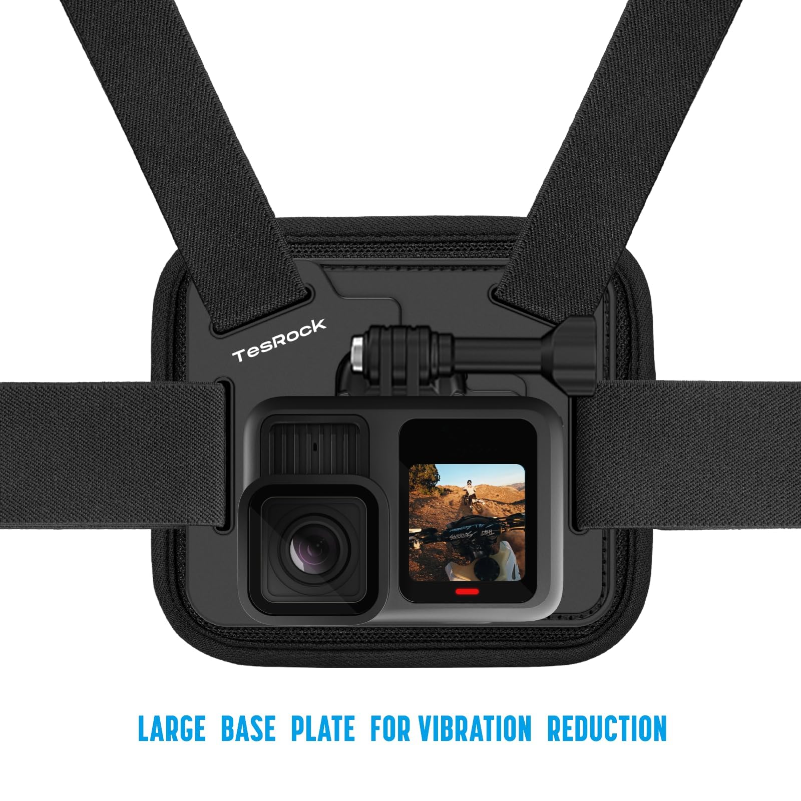 Imbracatura Pettorina Chesty Compatibile con Tutti i GoPro, Supporto Petto per Go Pro DJI Osmo AKASO Telecamere d'azione, Confortevole e Stabile - Nero
