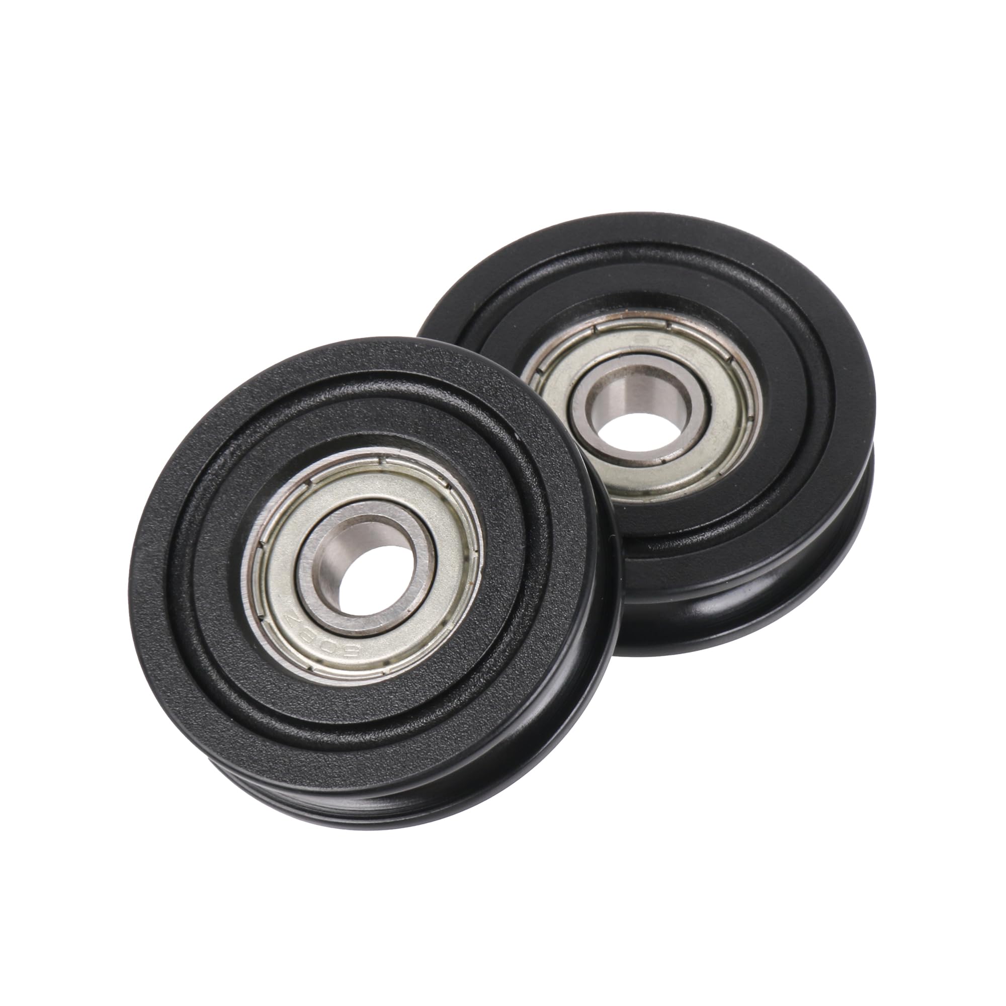 Kunststoffbeschichtete Rillen-Riemenscheibe mit abgedichtetem Lager, 8 mm ID x 40 mm Außendurchmesser, Schwarz, 30 Stück