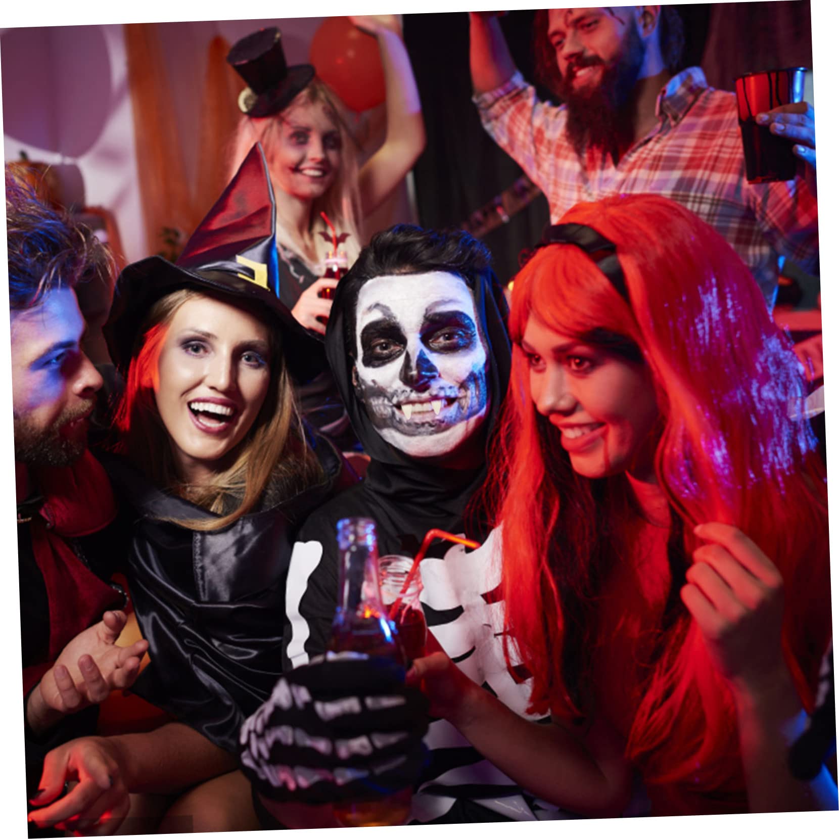 Alasum 5zestawy Sztuk Sztucznych Zębów Wampira Halloween Realistyczne Akcesoria Cosplay Do Maskarad i Imprez Różne z Klejem Do Zębów