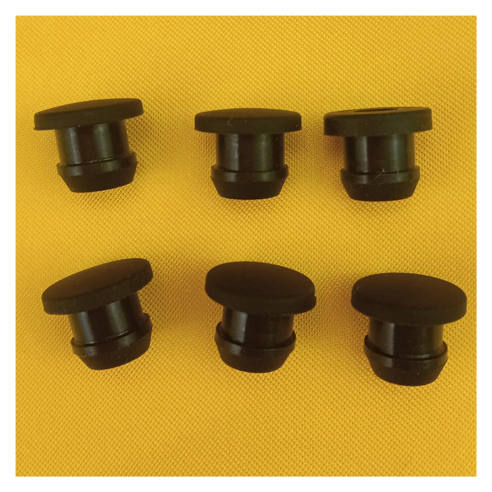 Tapón de Orificio de Caucho de Silicona Tapones cónicos de Silicona Tipo T, de 2,5-50,6 mm, a presión, con Insertos de Tubo, a Prueba de Tapones, Negros, 10 mm (5 Unidades)(A 46.6Mm-8Pcs)