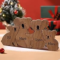 Vista 8 de Rompecabezas de madera personalizado con nombres familiares de 2 a 8, rompecabezas de madera de gato, rompecabezas de madera personalizable