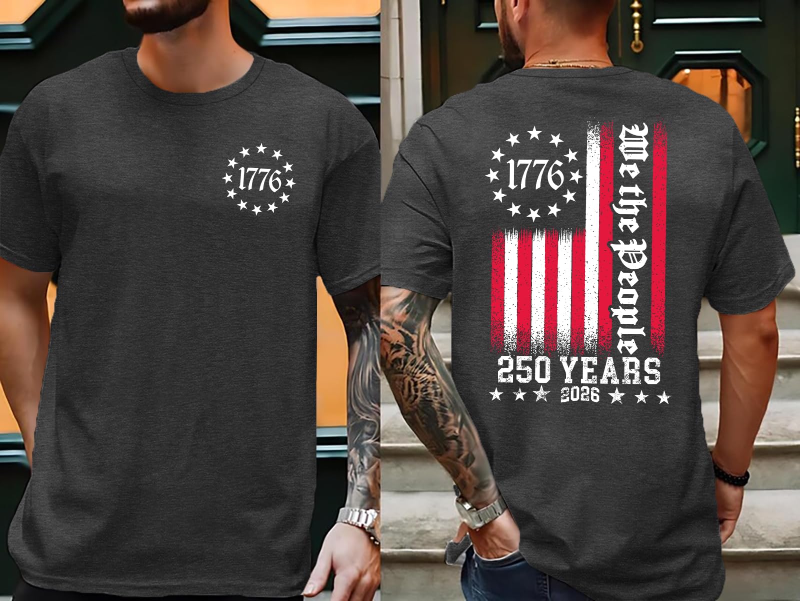 Men's 250 Anniversary USA Shirt American Flag T Shirt 250 Years America Anniversary Shirt Patriotic Shirts Tops - 4