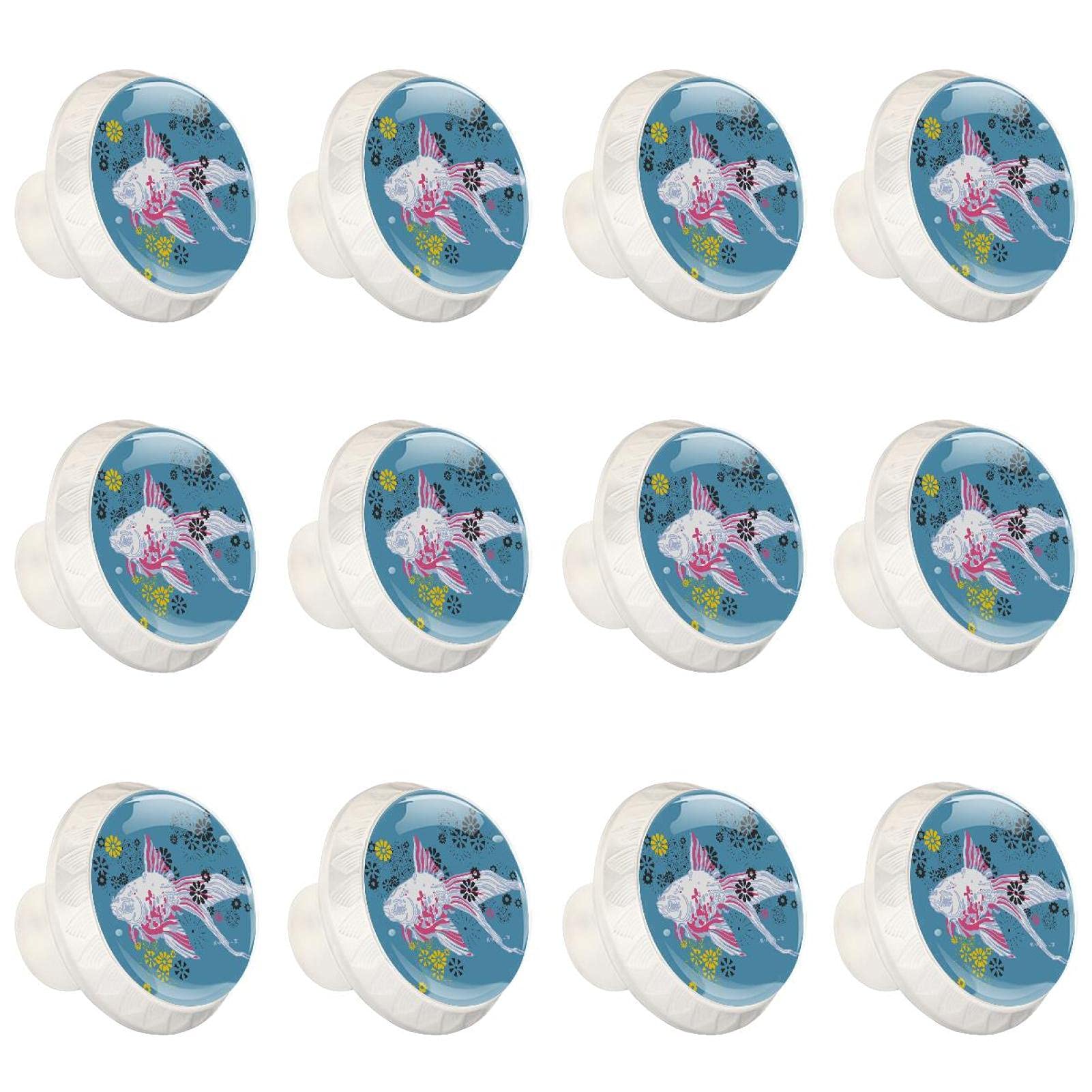 Boutons de placard fleur et carpe Koi pour harmoniser la décoration de votre cuisine