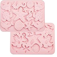 Vista 9 de UR URLIFEHALL 2 moldes de silicona de meteorito arcoíris de sol rosa, moldes de resina epoxi para tartas de chocolate y dulces