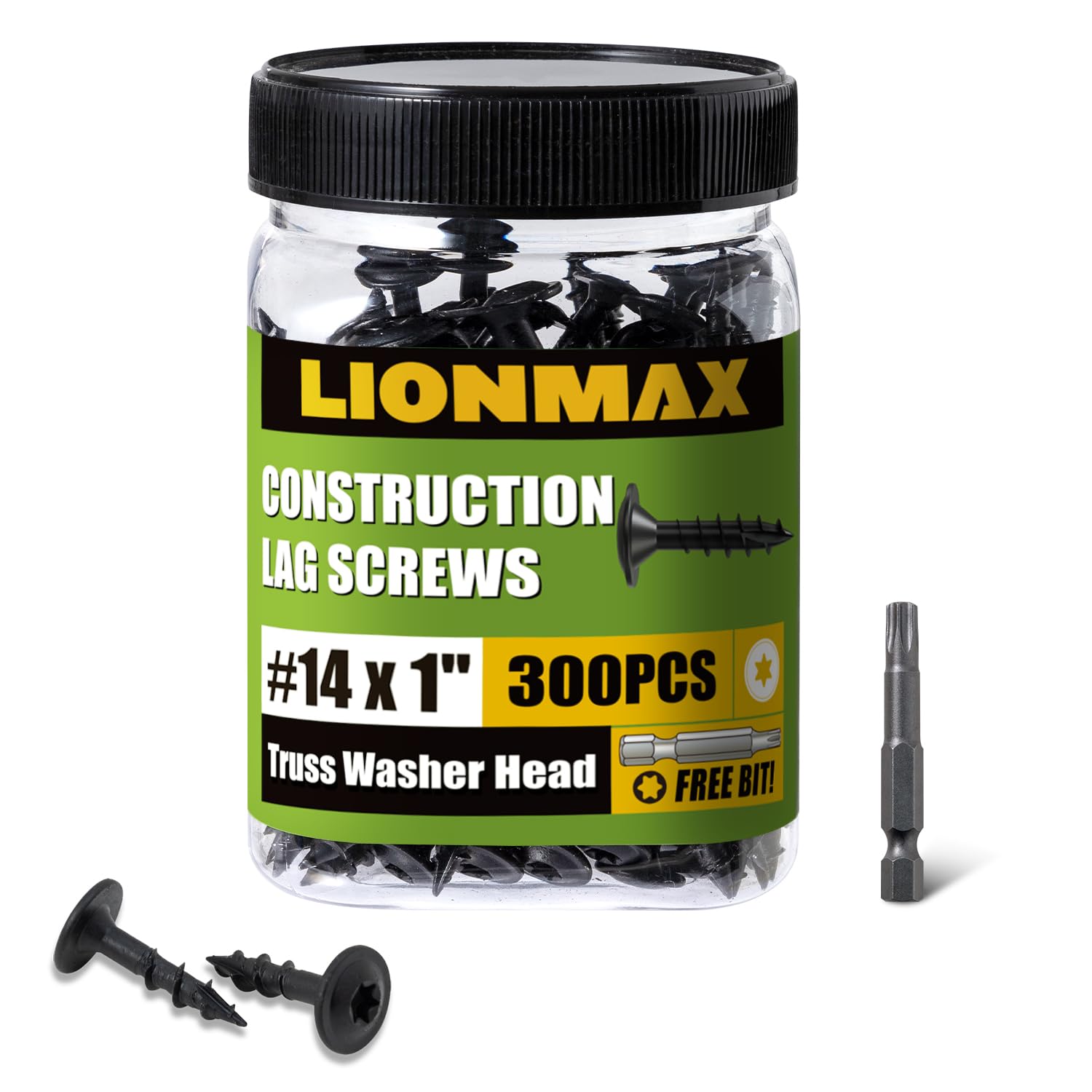 LIONMAX Lag Screws - 3 Inch, 50 PCS -23