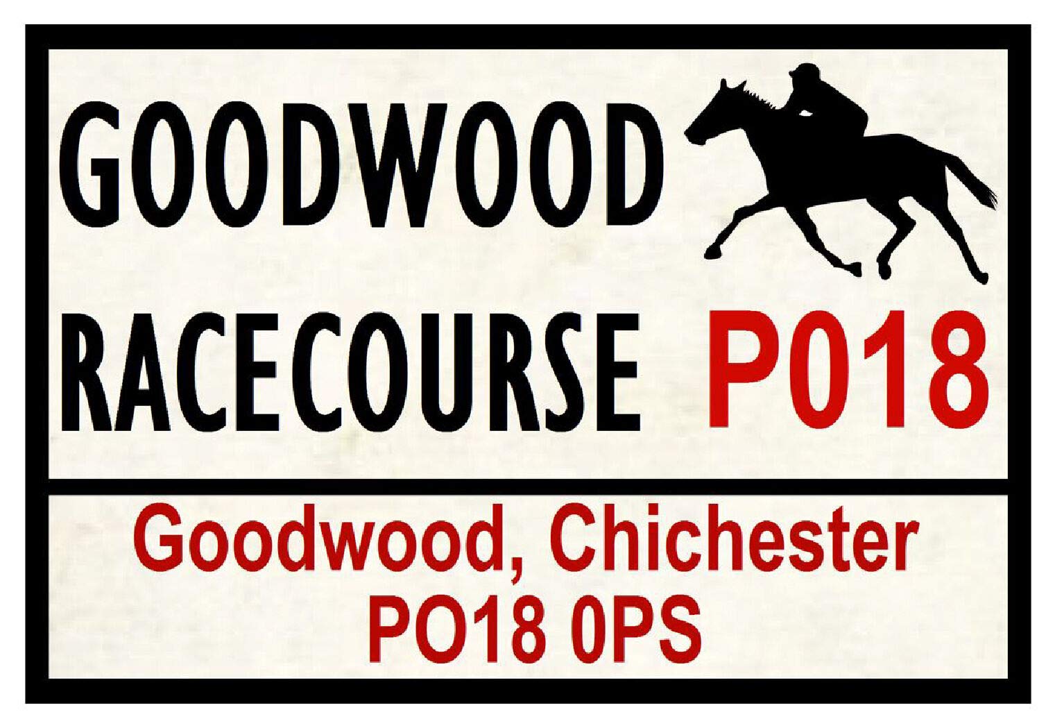 Biopracess Horse Racing Road Signs (Goodwood) S 8x12 Inches