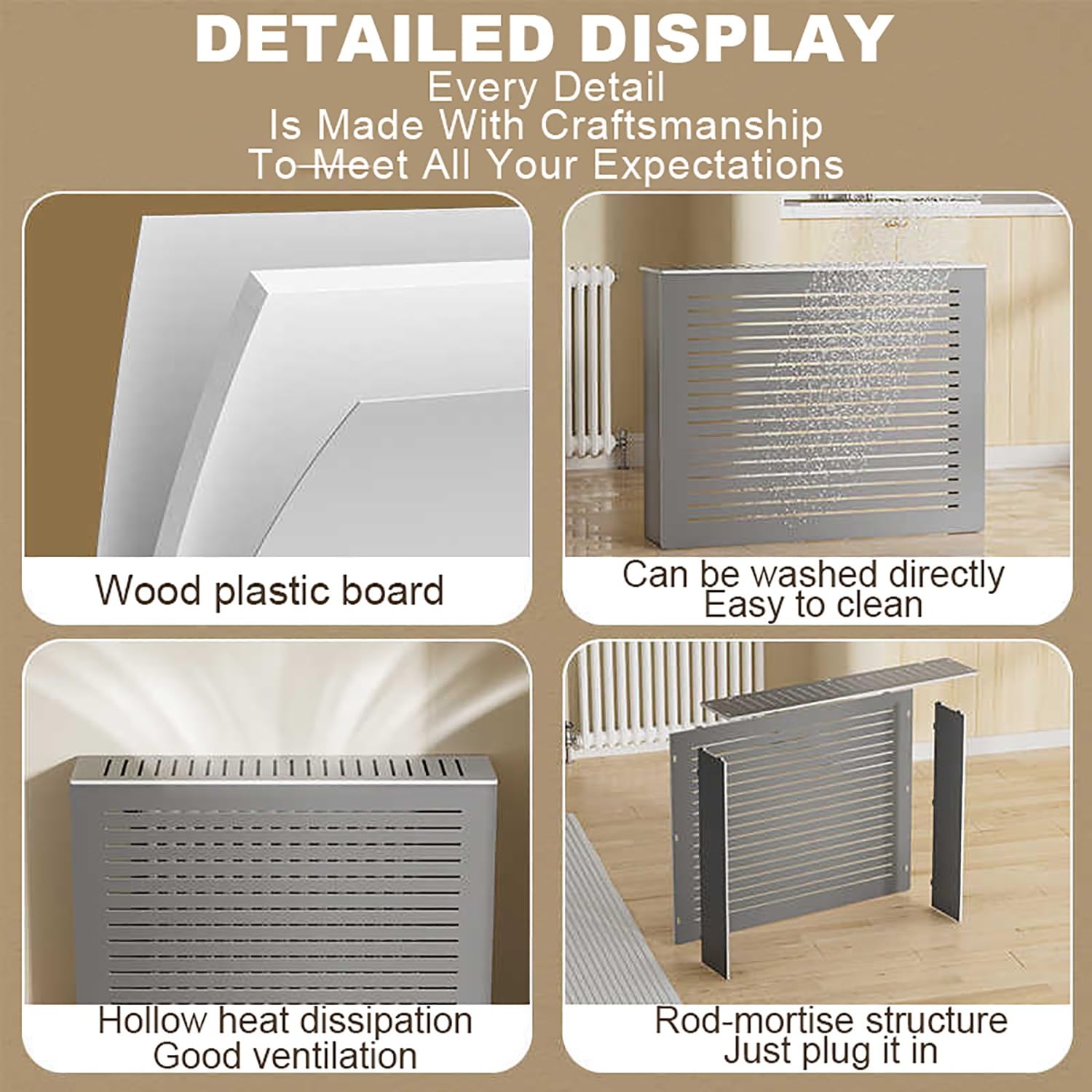 Armadio organizer per riscaldamento, mensola per termosifone per casa, soggiorno, camera da letto, armadio con copertura in legno, armadio decorativo per corridoio