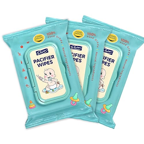 Dr. Fischer Pacifier Wipes, 100% Food Grade, Non-toxic for Bottles, Paci, Toys, Pumps, and More