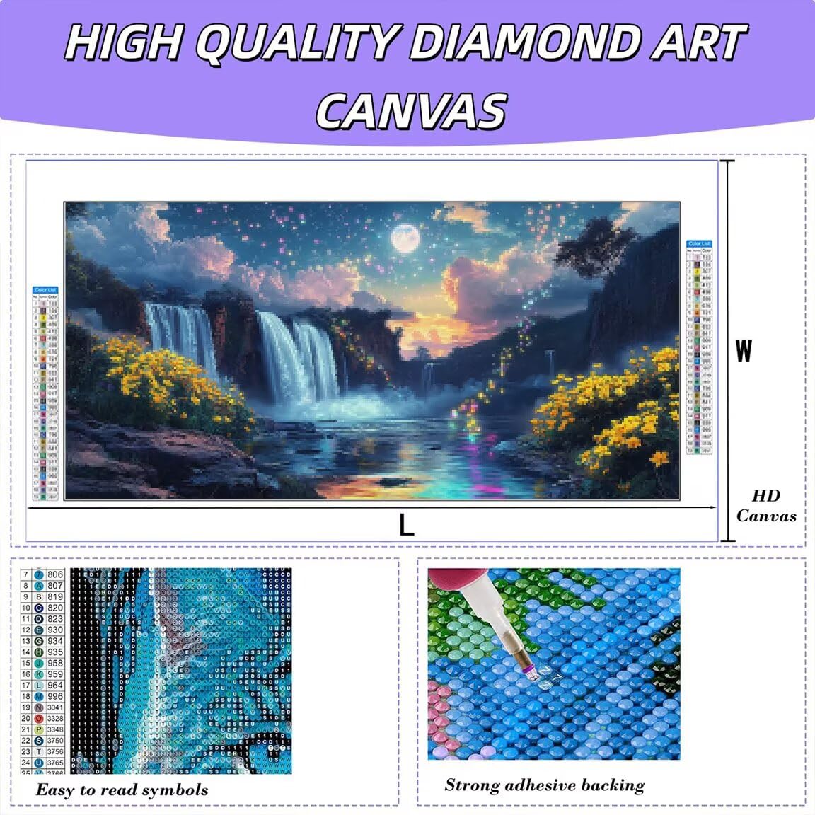 Diamond Painting Groß XXL 120x60cm, Diamond Painting Landschaft -0409