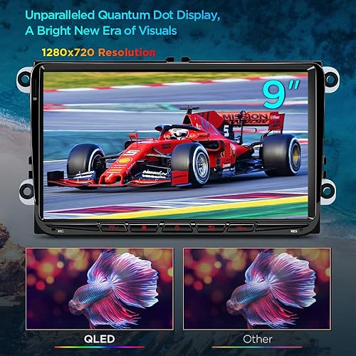 Miniatura 4 de XTRONS Estéreo de coche para VW Volkswagen EOS Golf, Android 14 Octa Core 6 GB+128 GB Radio de coche, 9 "QLED IPS pantalla táctil GPS navegación