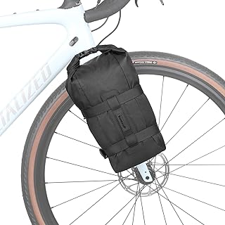 Rhinowalk Bolsa de Horquilla Delantera para Bicicleta, Impermeable, 6,5 L, Accesorios para Bicicleta de montaña, Carretera, Color Negro