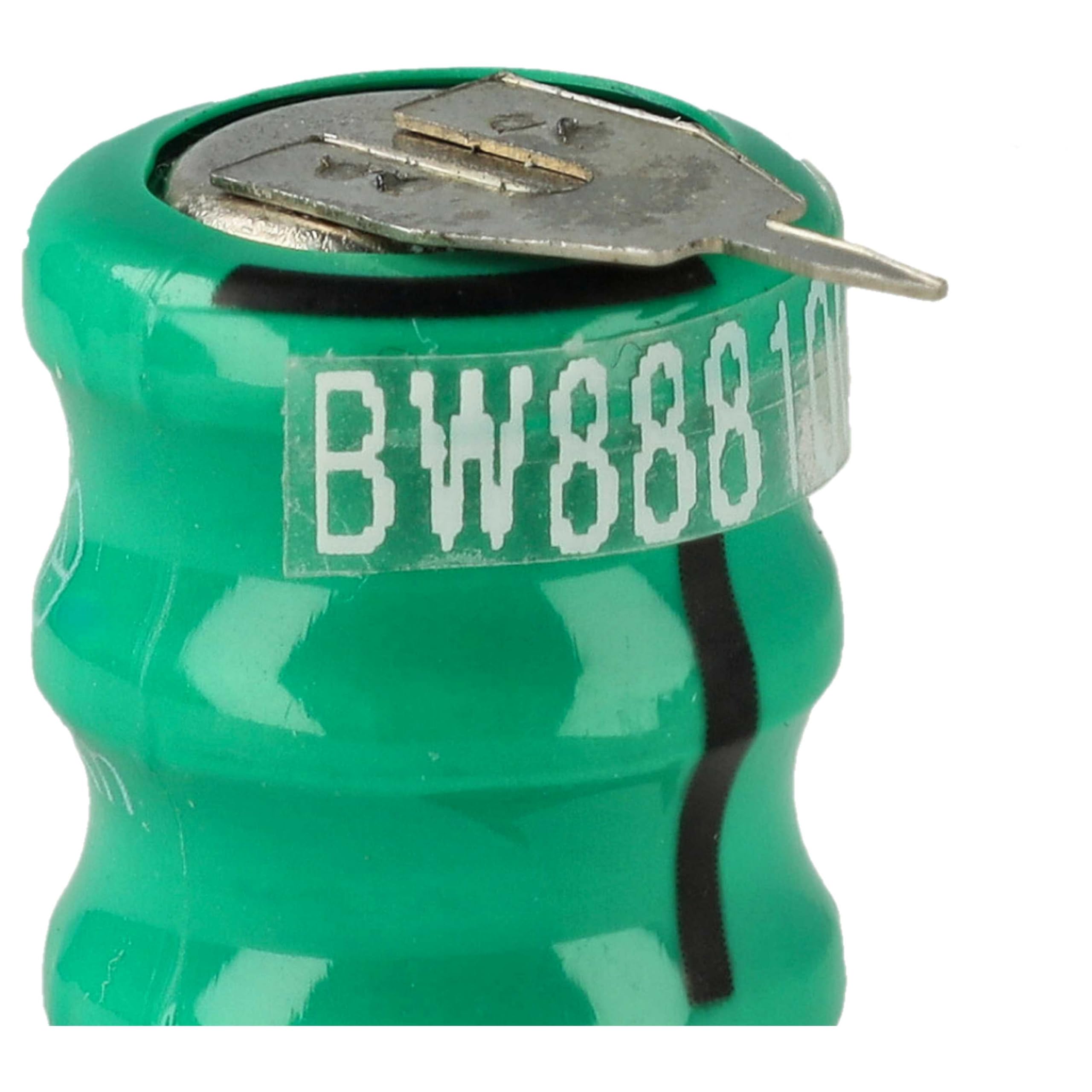 vhbw 10x NiMH Wymienna bateria guzikowa 3-pinowa Typ V40H 40mAh 3,6 V odpowiednia do akumulatorów modelarskich, lamp solarnych itp.